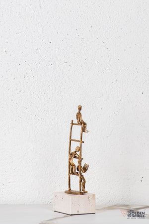 Arlo Abstract Sculpture - Antique Gold