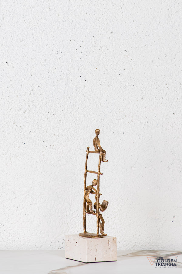 Arlo Abstract Sculpture - Antique Gold