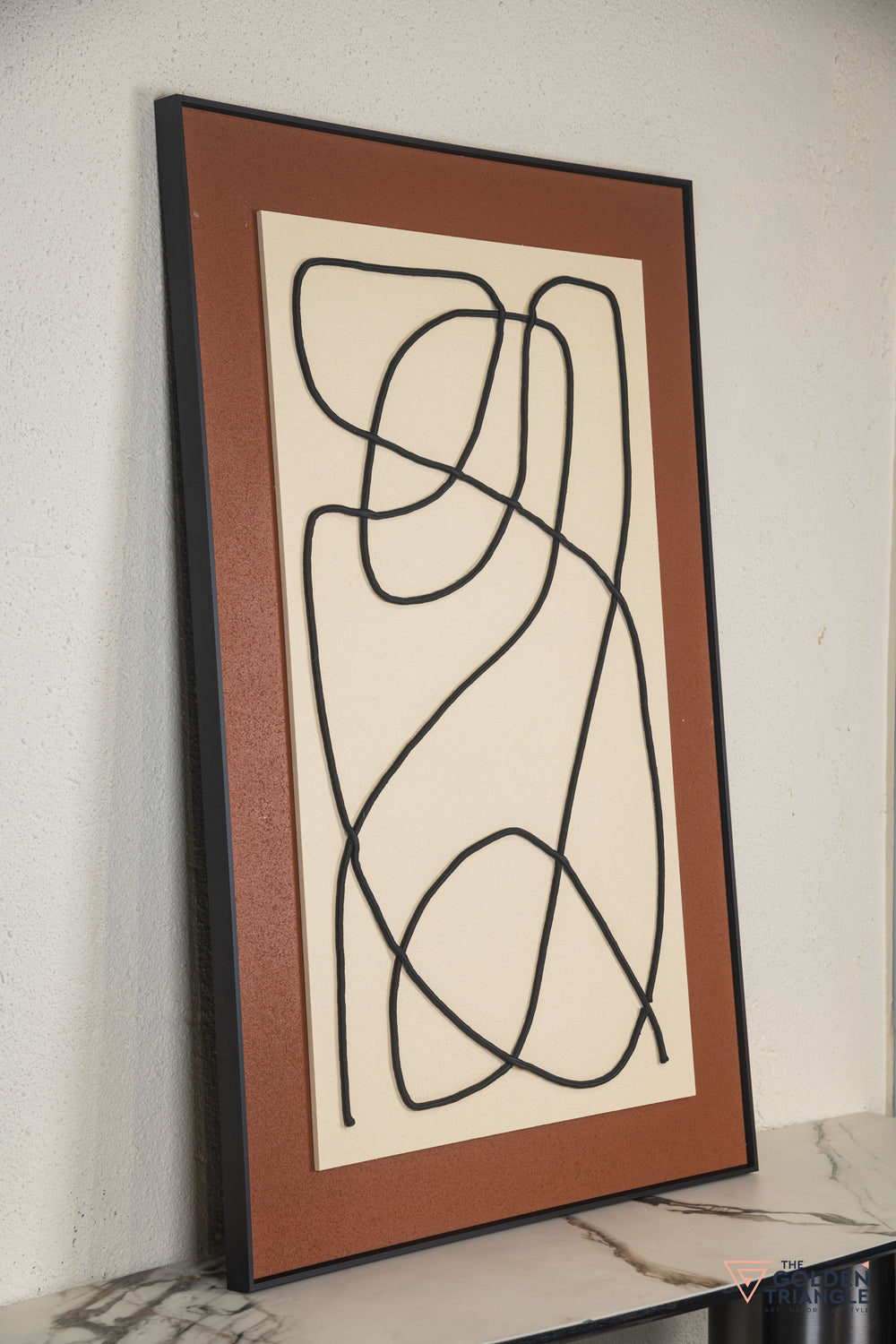 Textured Abstract 3D Wall Art Frame - Brown