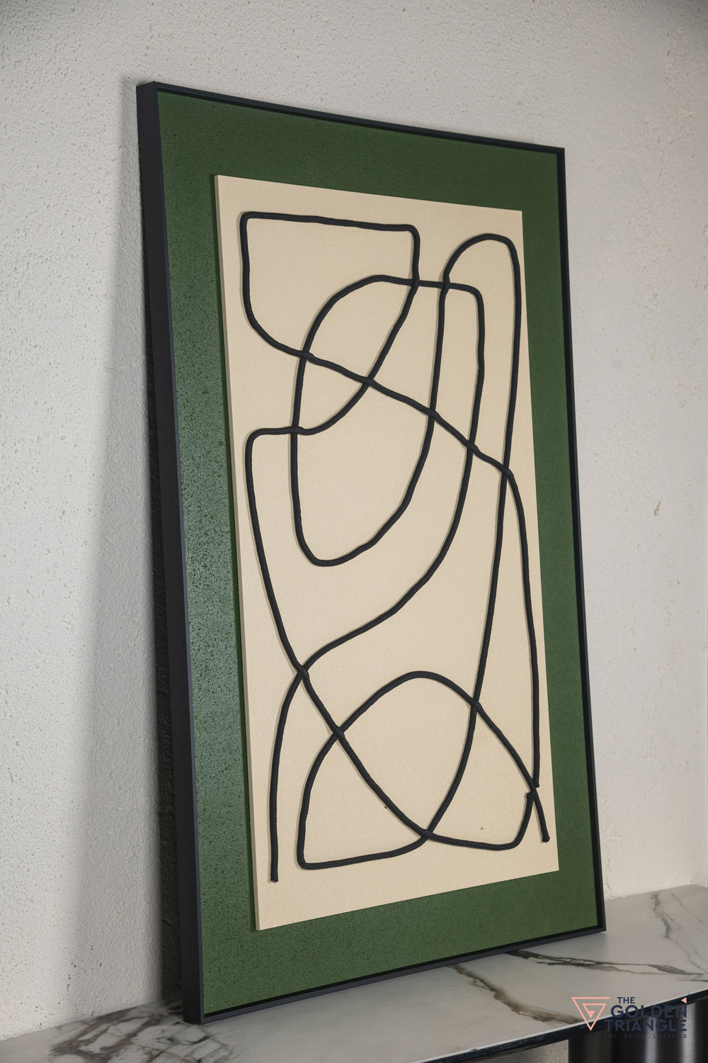 Textured Abstract 3D Wall Art Frame - Green
