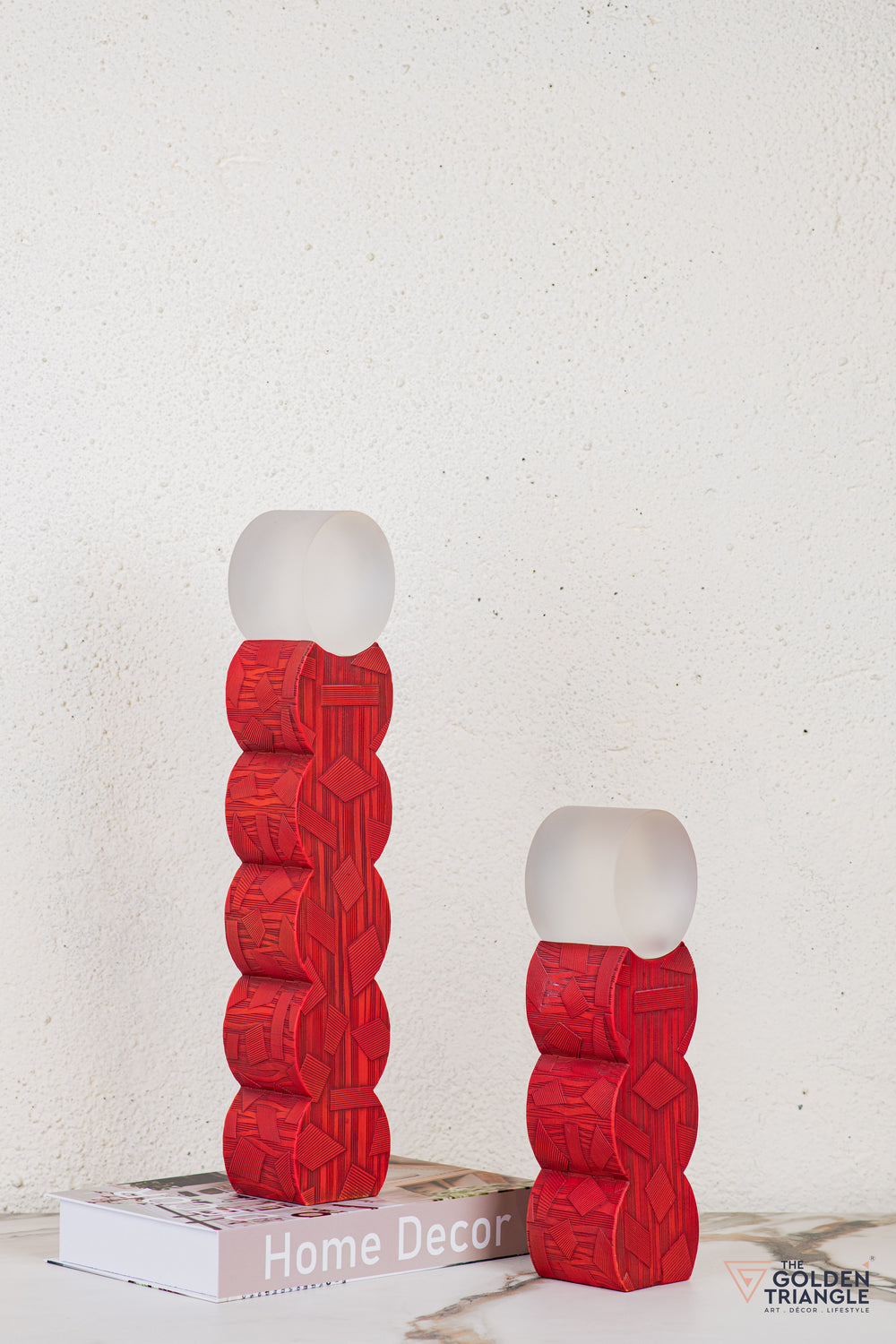 Tunoa Abstract Tabletop Decor - Red