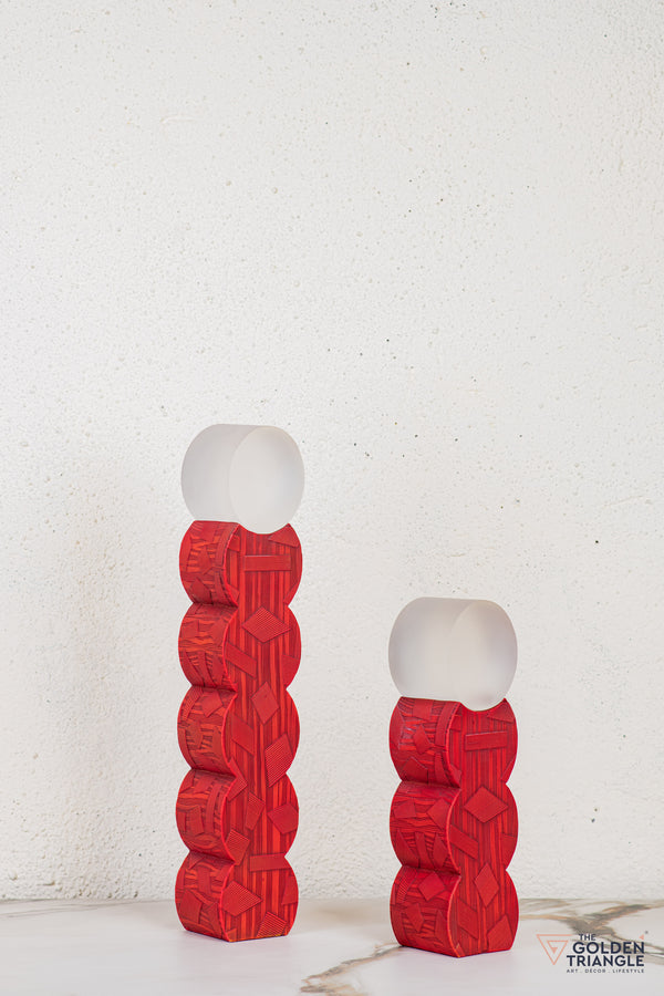 Tunoa Abstract Tabletop Decor - Red