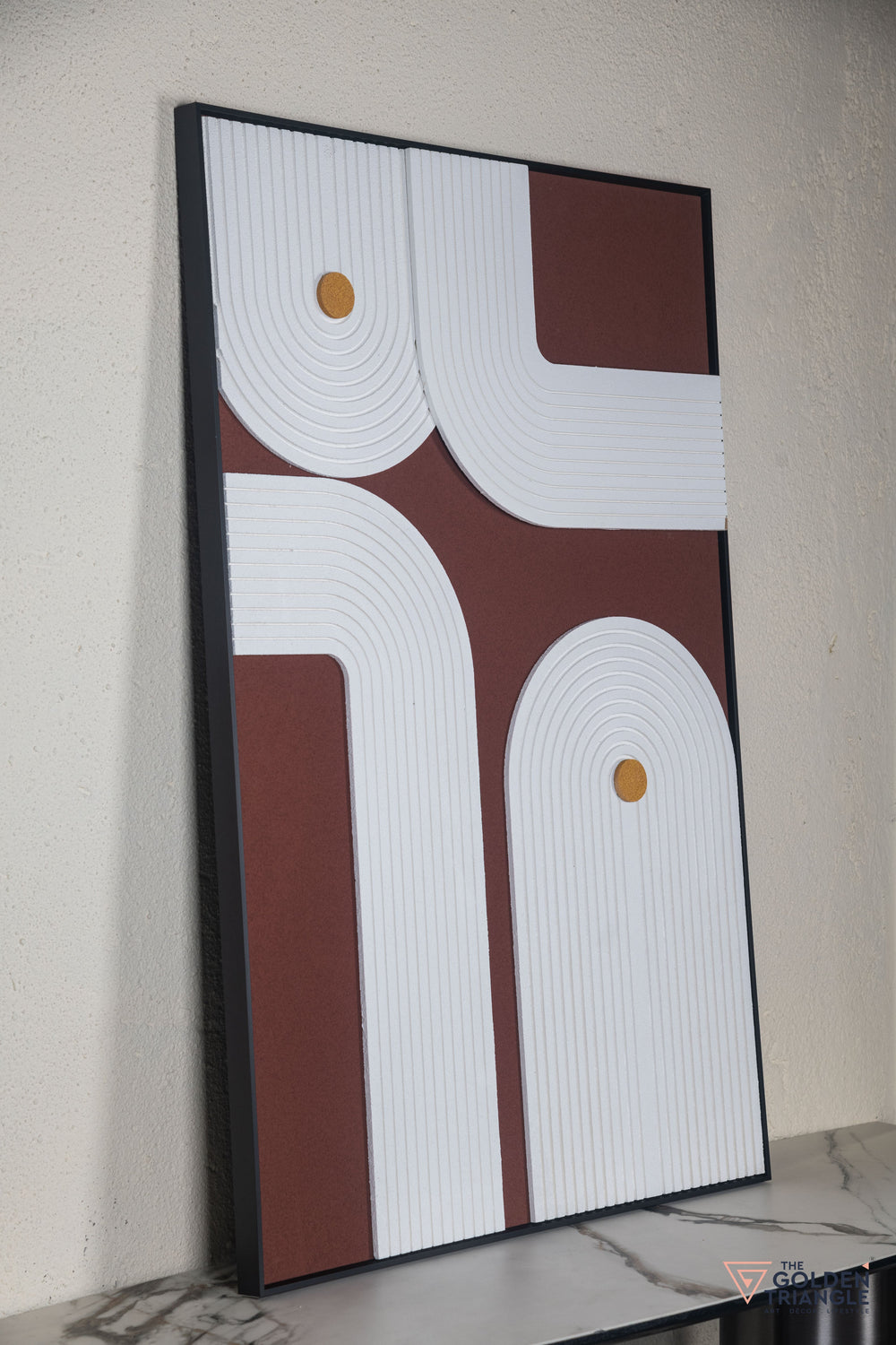 Textured Abstract 3D Wall Art Frame - Brown