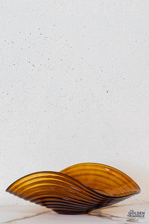 Opaline Glass Fruit Bowl  - Amber