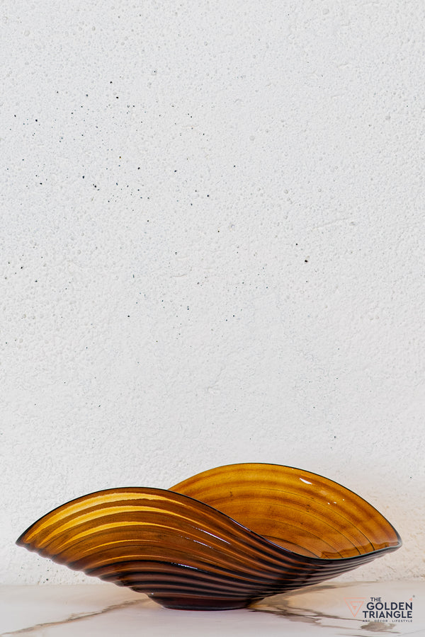 Opaline Glass Fruit Bowl  - Amber