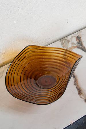 Opaline Glass Fruit Bowl  - Amber