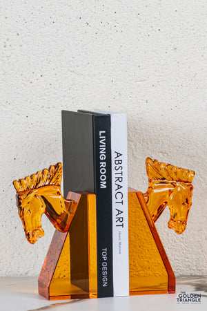 Zane Crystal Bookend - Orange