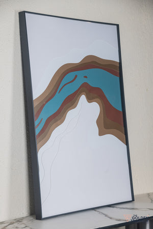 Wave Abstract 3D Wall Art Frame - A