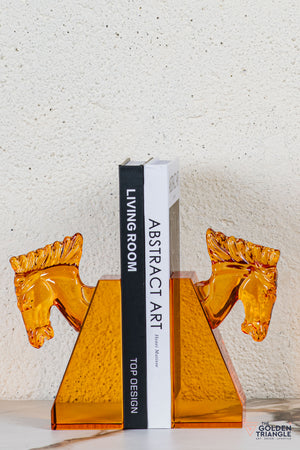 Zane Crystal Bookend - Orange