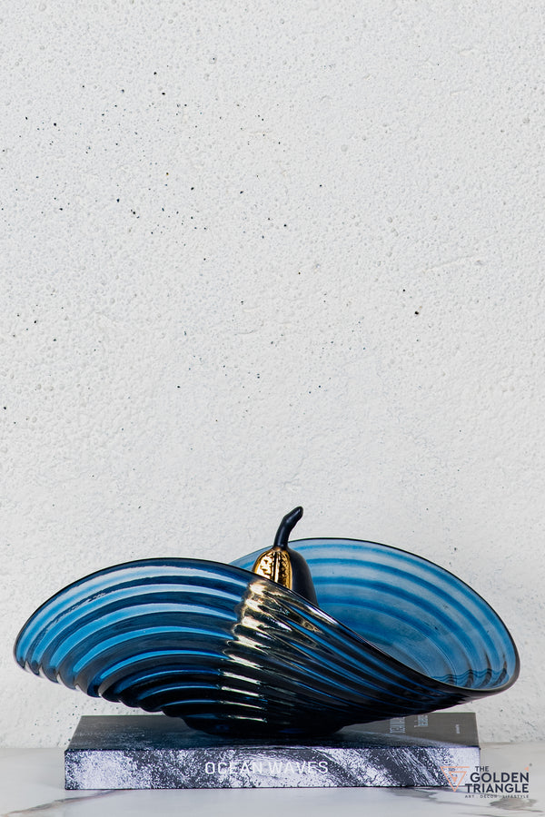 Opaline Glass Fruit Bowl  - Blue