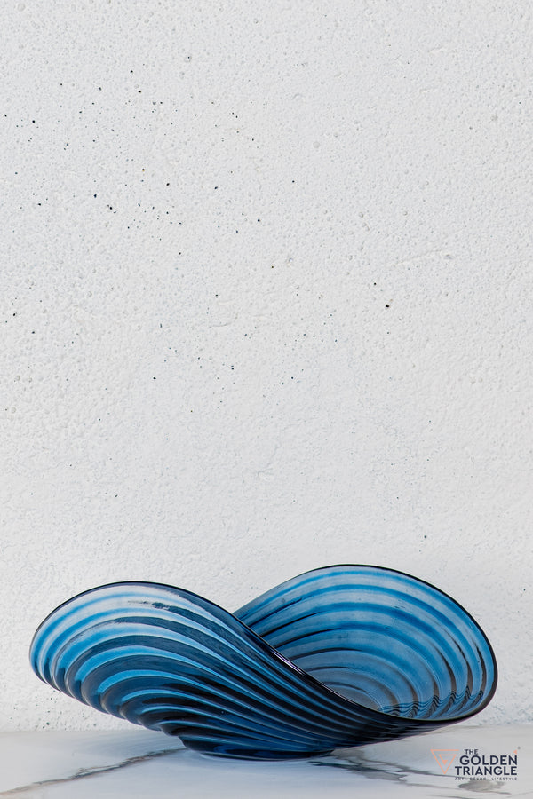 Opaline Glass Fruit Bowl  - Blue