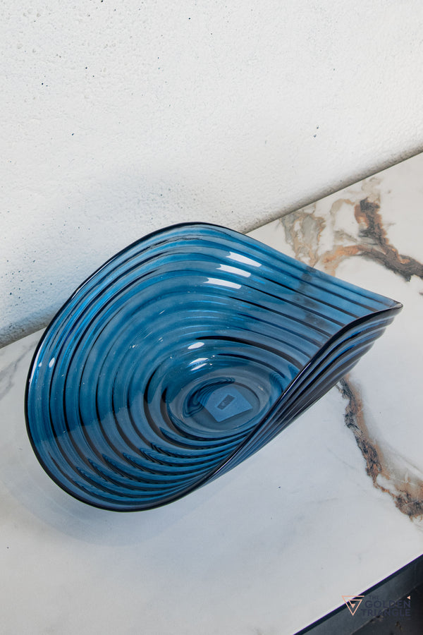 Opaline Glass Fruit Bowl  - Blue