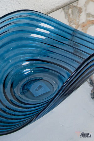 Opaline Glass Fruit Bowl  - Blue