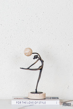 Zovra Gymnast Sculpture - Antique Black