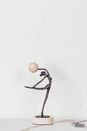 Zovra Gymnast Sculpture - Antique Black