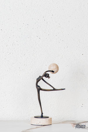 Zovra Gymnast Sculpture - Antique Black