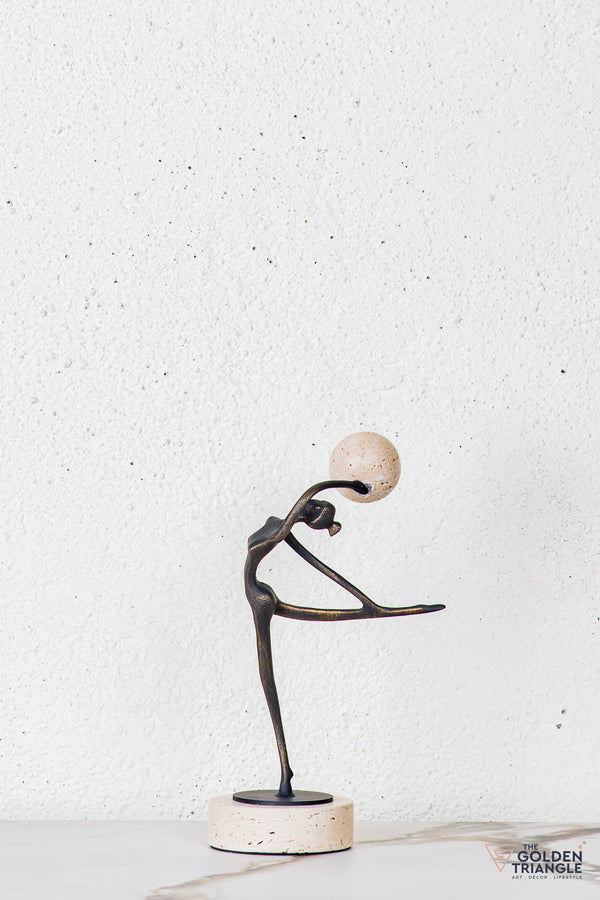 Zovra Gymnast Sculpture - Antique Black