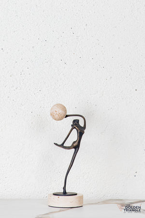 Zovra Gymnast Sculpture - Antique Black
