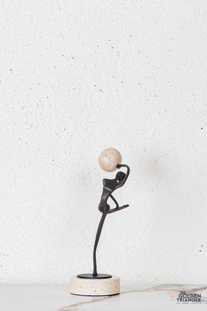 Zovra Gymnast Sculpture - Antique Black