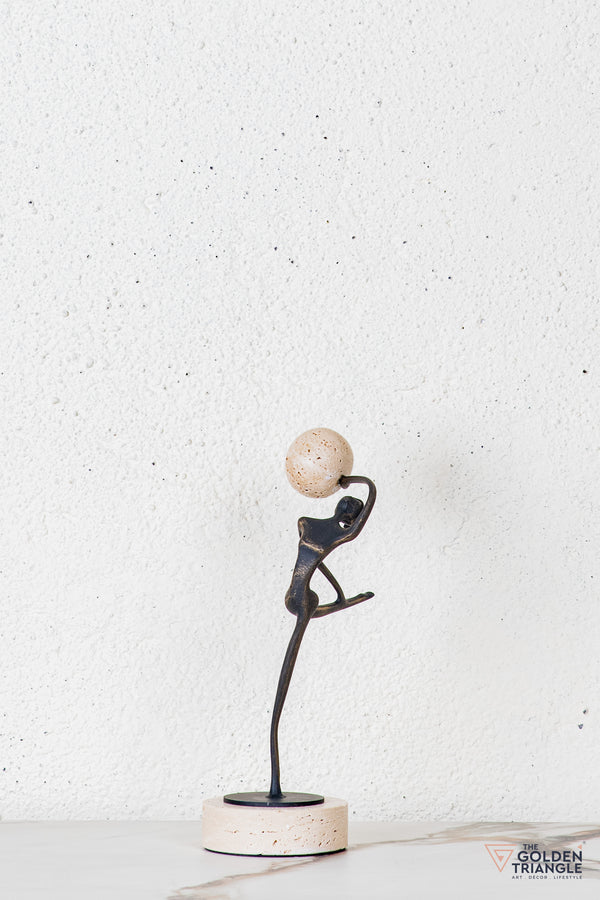 Zovra Gymnast Sculpture - Antique Black