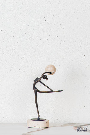 Zovra Gymnast Sculpture - Antique Black