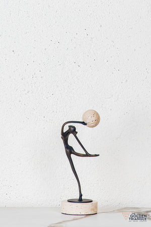 Zovra Gymnast Sculpture - Antique Black