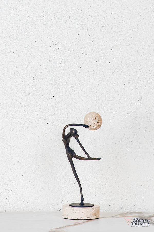 Zovra Gymnast Sculpture - Antique Black