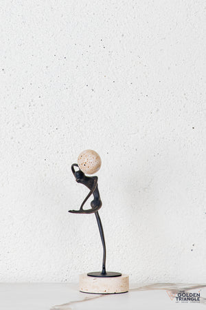 Zovra Gymnast Sculpture - Antique Black