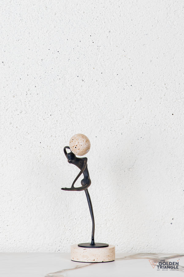 Zovra Gymnast Sculpture - Antique Black