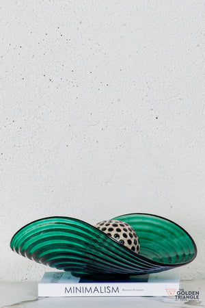 Opaline Glass Fruit Bowl  - Green