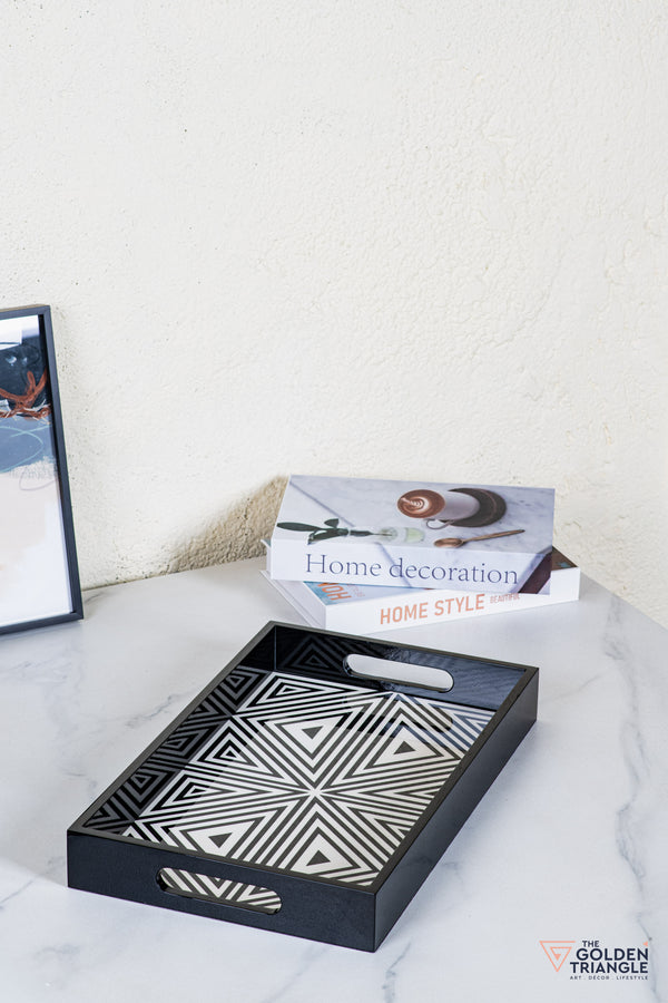 Mizu Geometric Rectangular Tray