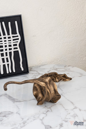 Amora Metal Abstract Decor - Bronze