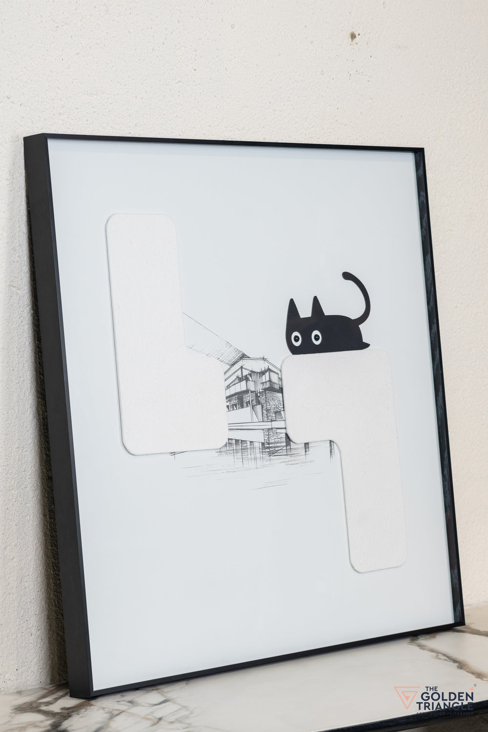 Cat Abstract 3D Wall Art Frame - D