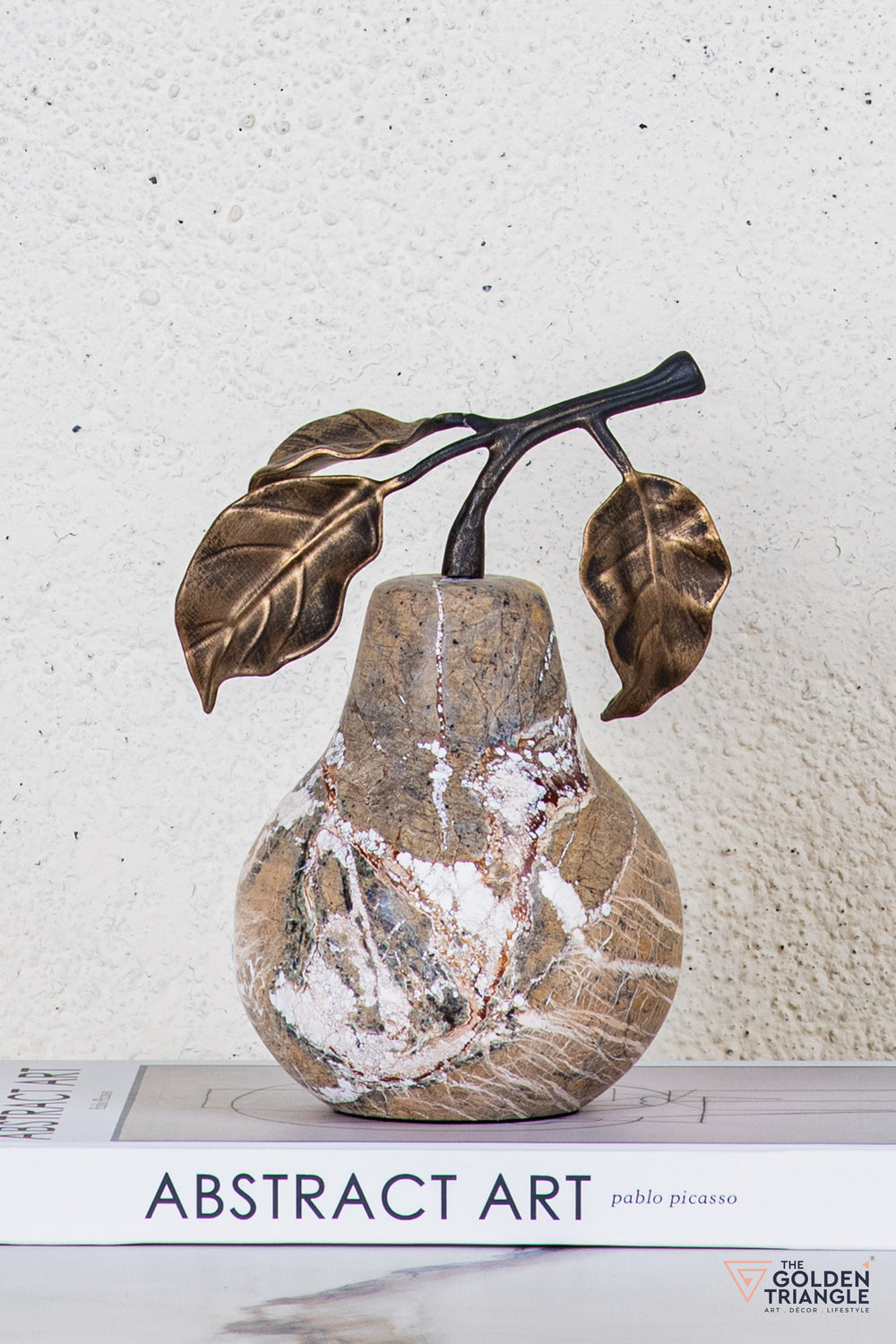 Eden Marble Pear TableTop Decor - Dark Brown