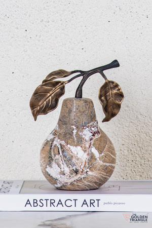Eden Marble Pear TableTop Decor - Dark Brown