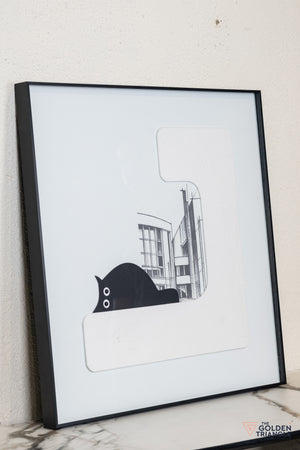 Cat Abstract 3D Wall Art Frame - A