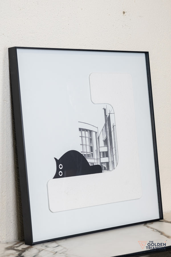 Cat Abstract 3D Wall Art Frame - A