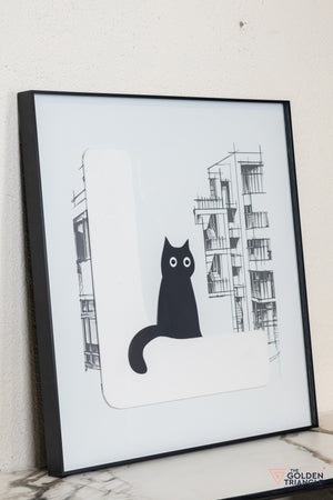 Cat Abstract 3D Wall Art Frame - E