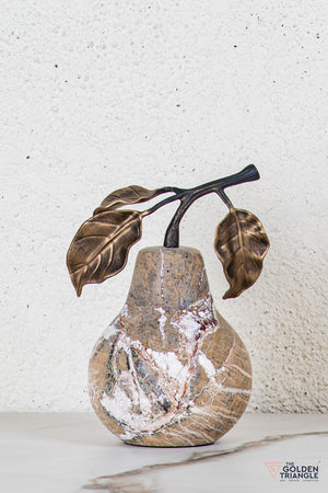 Eden Marble Pear TableTop Decor - Dark Brown