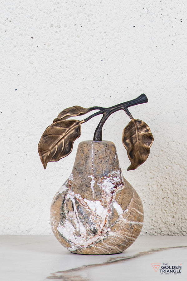 Eden Marble Pear TableTop Decor - Dark Brown