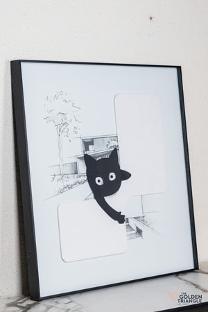 Cat Abstract 3D Wall Art Frame - C