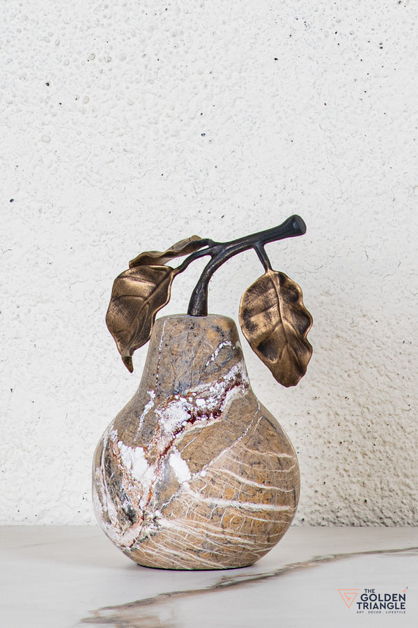 Eden Marble Pear TableTop Decor - Dark Brown