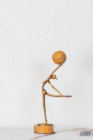 Zovra Gymnast Sculpture - Antique Gold