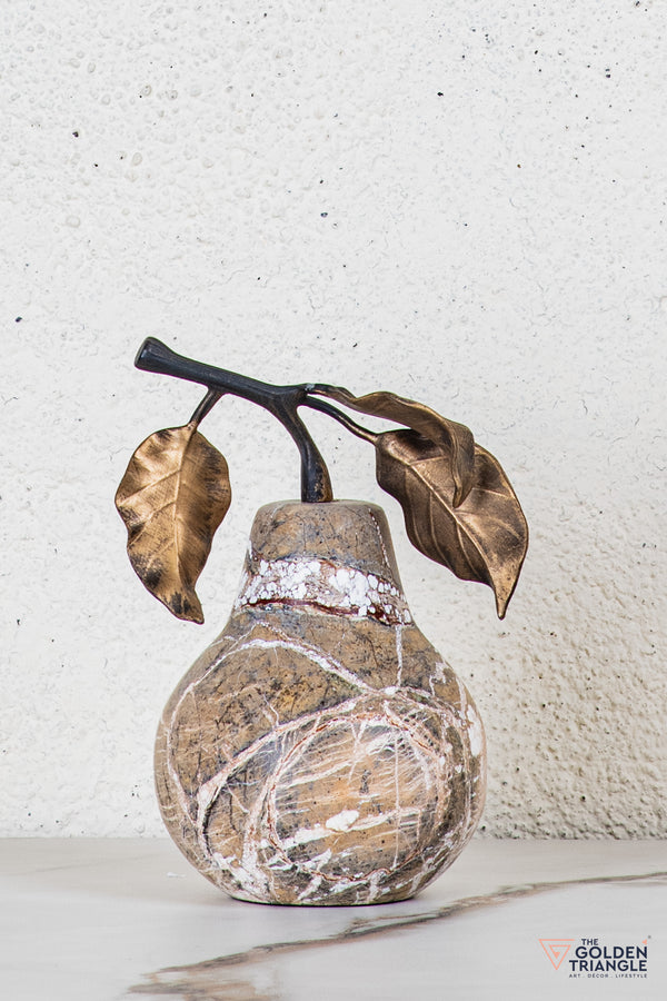 Eden Marble Pear TableTop Decor - Dark Brown