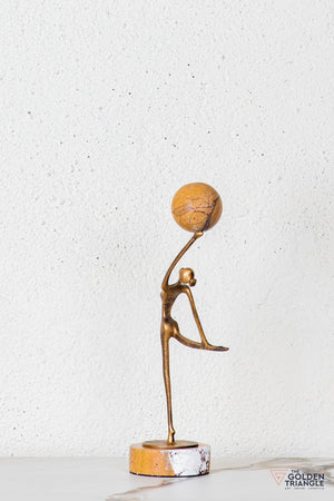 Zovra Gymnast Sculpture - Antique Gold