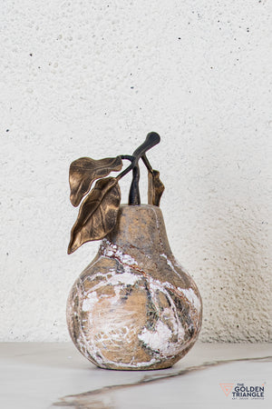 Eden Marble Pear TableTop Decor - Dark Brown