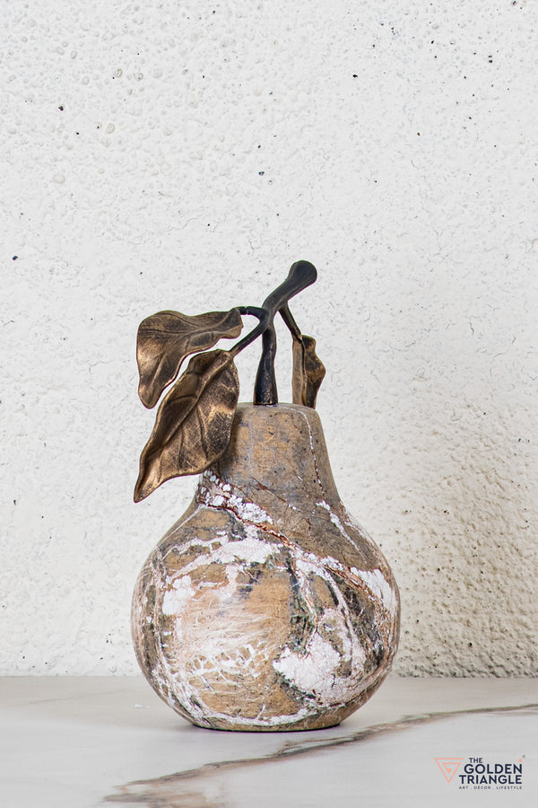 Eden Marble Pear TableTop Decor - Dark Brown