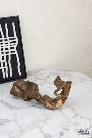 Amora Metal Abstract Decor - Bronze