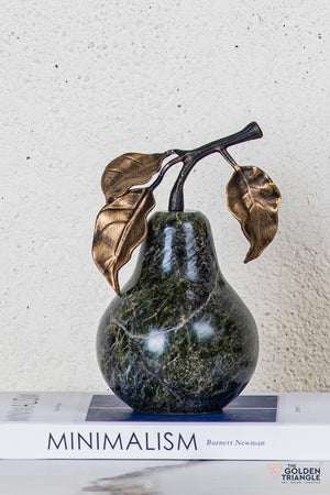 Eden Marble Pear TableTop Decor - Black