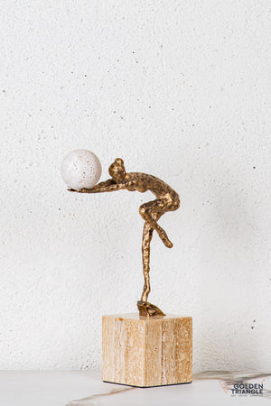 Lirra Gymnast Sculpture - Antique Gold